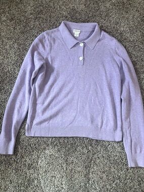 Crewcuts Lilac Collared Knit Polo Long Sleeve 12-14